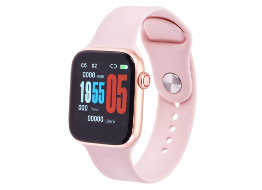 Умные часы Loona FIT-04,Bluetooth 4.0, цветной дисплей TFT 1.54" (240*240 пикс.),IP65,Android5.0/IOS 9.0, розовый ( 1/100)